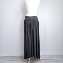 Load image into Gallery viewer, The White Company Skirt Maxi Large Jersey Pockets Dark Grey Stretch Casual ALine