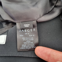 Load image into Gallery viewer, Jaeger Pencil Skirt Black Knee Length Work Office Lined Slit Suit Separates 10