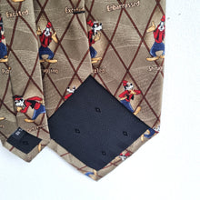 Load image into Gallery viewer, Disney Goofy Silk Tie Mickey & Co Character Pose Novelty Vintage Cartoon Necktie