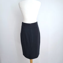 Load image into Gallery viewer, Jaeger Pencil Skirt Black Knee Length Work Office Lined Slit Suit Separates 10