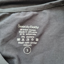 Load image into Gallery viewer, Sweaty Betty Top Thumbhole Adjustable Waist Black Tunic Gym Running Yoga Small