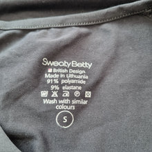 Load image into Gallery viewer, Sweaty Betty Top Thumbhole Adjustable Waist Black Tunic Gym Running Yoga Small