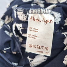 Load image into Gallery viewer, Phase Eight Dress Jersey Faux Wrap Navy Tree Print Stretch Work Office Knee 12