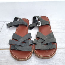 Load image into Gallery viewer, TOMS Women’s Flat Sandals UK 3 EU 34.5 Black Leather Upper Fishermen Summer
