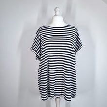 Load image into Gallery viewer, Bundle 2 Striped T-shirts UK 24 Black White M&S Next Cotton Breton Short Sleeves