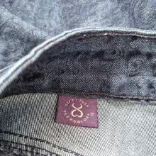 Load image into Gallery viewer, NYDJ Jeans Slim Straight Floral Jacquard Lift Tuck Dark Blue Mid Rise UK 16