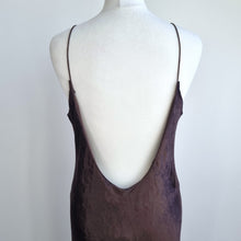 Load image into Gallery viewer, T Alexander Wang Slip Dress Medium NEW Velvet Brown Silk Blend Maxi Evening