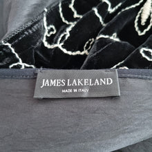 Load image into Gallery viewer, James Lakeland Midi Skirt UK 12 Black Velvet Embroidered Handkerchief Hem Party