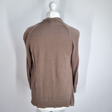 Load image into Gallery viewer, Tommy Bahama Taupe Waterfall Cardigan M Open Drape Cotton Blend Luxury Layer