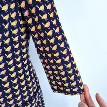 Load image into Gallery viewer, Boden Corduroy Dress Birds Print A Line Above Knee Navy Pockets Lined 12 Long