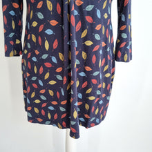 Load image into Gallery viewer, Seasalt Cornwall Tunic Top 16 Leaf Print Navy Smock Blouse Organic Cotton Jersey