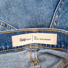 Load image into Gallery viewer, Gap Best Girlfriend Jeans W30 Light Blue Mid Rise Slim Straight Distressed