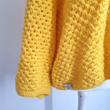 Load image into Gallery viewer, Handmade Crochet Jumper Yellow Oversized Chunky Knit Granny Long Sleeve L to XXL
