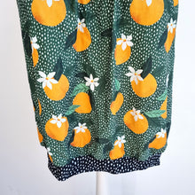 Load image into Gallery viewer, Ulla Popken Tankini Top Oranges Spot Print Lined Blouson Swimsuit Plus Size 28