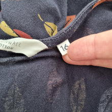 Load image into Gallery viewer, Seasalt Cornwall Tunic Top 16 Leaf Print Navy Smock Blouse Organic Cotton Jersey