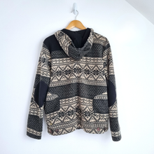 Load image into Gallery viewer, Elvis Jesus Mens Jacket Fair Isle Hoodie Bomber Zip Up Pockets Grey Size Small