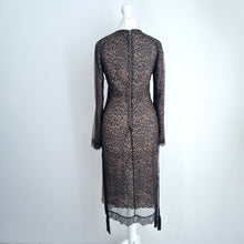 Load image into Gallery viewer, AllSaints Dress Leopard Print Tulle Kiara Linleo Party Long Sleeves Grunge Small