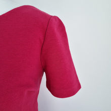 Load image into Gallery viewer, Boden Dress Shift Work Berry Pink Knee Low Back Ribbed Lined Sheath 12 Long