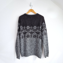 Load image into Gallery viewer, Next Fair Isle Jumper Men’s Large Grey Nordic Pattern Wool Blend Winter Knit
