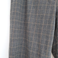 Load image into Gallery viewer, East Trousers Tweed Check Grey Straight Wide Leg Tailored Dress Pants Work 16