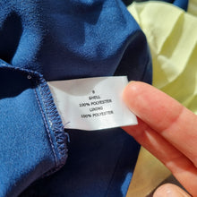 Load image into Gallery viewer, Therapy Dress Pleated Mini Peter Pan Collar UK 8 Colour Block Blue Yellow Lined