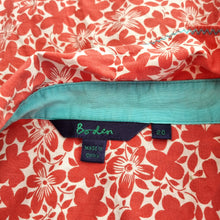 Load image into Gallery viewer, Boden Shirt Floral Print UK 20 Pink 100% Cotton Blouse Long Sleeves Button Down