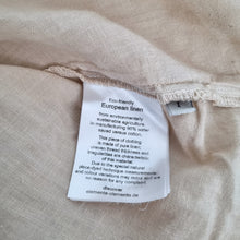 Load image into Gallery viewer, Elemente Clemente 100% Linen Top Size 1 UK 10 12 Beige Blouse Lagenlook Neutral