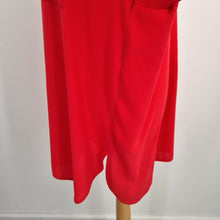 Load image into Gallery viewer, Vintage Jaeger Tunic Top UK 12 14 Berry Red Blouse Button Down Long Sleeves 80s