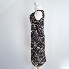 Load image into Gallery viewer, L. K. Bennett Dress 100% Silk Cocktail Shift Black Lined Cowl Neck Smart Size 10