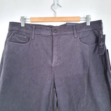 Load image into Gallery viewer, NYDJ Slim Straight Jeans UK20 NEW Dark Grey Velvet Lift Tuck Slimming High Rise