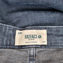 Load image into Gallery viewer, Fat Face Mens Jeans 36W 31L Slim Regular Fit Dark Blue Indigo Wash Stretch