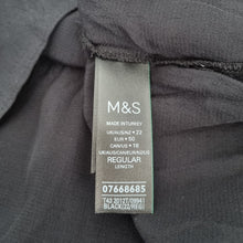 Load image into Gallery viewer, Marks & Spencer Black Blouse UK 22 Lace Trim Top Steampunk Victoriana Viscose