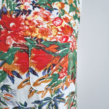 Load image into Gallery viewer, M&S Linen Blend Dress UK 12 Shift Tropical Floral Colourful Summer Sleeveless
