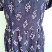 Load image into Gallery viewer, Vintage Monsoon Maxi Dress Pockets Jacquard Block Print Boho Navy Paisley Sz 16