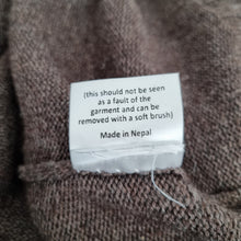 Load image into Gallery viewer, Ochre Jumper Cashmere Lambswool Brown Roll Neck One Size Knit Nepal Oversized