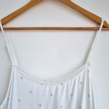Load image into Gallery viewer, NEW White Company Pyjamas Set Trousers Cami Jersey Ivory Modal Lace Dot PJ XL
