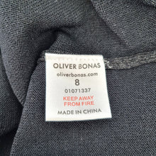 Load image into Gallery viewer, Oliver Bonas Metallic Dress UK 8 Black Lurex Knit Open Back Long Sleeves Party