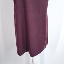 Load image into Gallery viewer, Monsoon Shift Dress Burgundy Size 18 Floral Lace Aplique Cocktail Occasion Smart