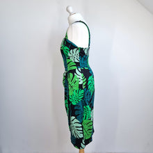 Load image into Gallery viewer, NEW Collectif Sarong Dress Palm Tree 14 Green Removable Straps Retro Wiggle