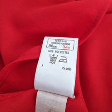 Load image into Gallery viewer, Vintage St Michael Blouse Bright Red Peter Pan Collar UK 12 Fits 8 10 Shirt 80s