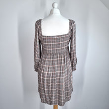 Load image into Gallery viewer, Dizzy Lizzy Smock Top Medium Tartan Check Babydoll Blouse Peasant Plaid Cotton