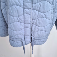 Load image into Gallery viewer, Next Quilted Padded Jacket UK 20 Light Blue 100% Cotton Coat Boxy Pockets Zip