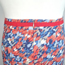 Load image into Gallery viewer, Boden Pencil Skirt Abstract Print Knee Length Tall Red Blue Lined Cotton 18 Long