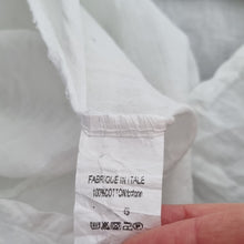 Load image into Gallery viewer, Made in Italy White Blouse Tunic One Size 100% Cotton Sheer Beach Coverup Top