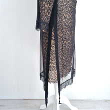 Load image into Gallery viewer, AllSaints Dress Leopard Print Tulle Kiara Linleo Party Long Sleeves Grunge Small
