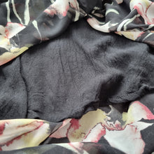Load image into Gallery viewer, Religion Maxi Skirt Black Dark Floral Studded Floaty Tiered Grunge 10 Small