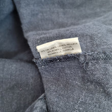 Load image into Gallery viewer, Gudrun Sjorden Blouse Smock Top Lace Up Navy Linen Cotton Utility Boho Small