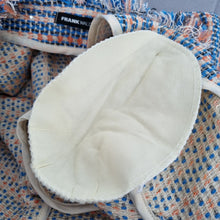 Load image into Gallery viewer, Frank Walder Boucle Jacket UK 14 Tweed Sequins Blazer Blue Orange Work Zip Chic