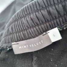 Load image into Gallery viewer, Mint Velvet Joggers Trousers Small Black Elastic Waist Tapered Casual Lounge