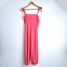 Load image into Gallery viewer, Vintage Jumpsuit Pink Adjustable Straps Romper Retro Summer Casual 70s Fits 8 10